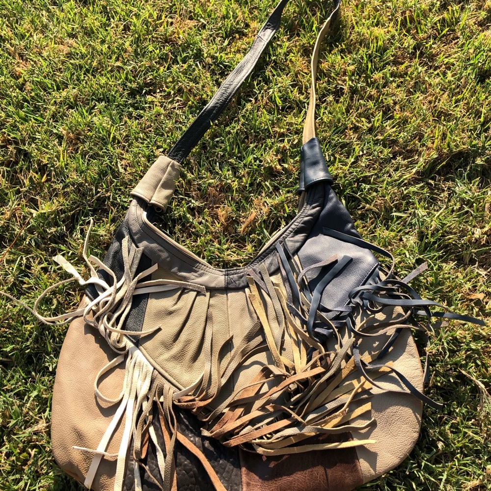 Leather shoulder bag from Mexico
